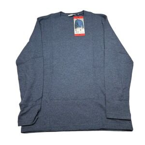 English‎ Laundry Long Sleeve Crew Neck Shirt Mens Medium Blue Comfort NEW